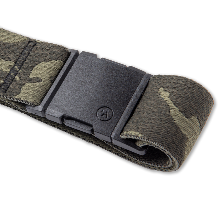 Camouflage Roark Arcade adventure belt featuring a durable strap and secure buckle, ideal for outdoor activities and travel.