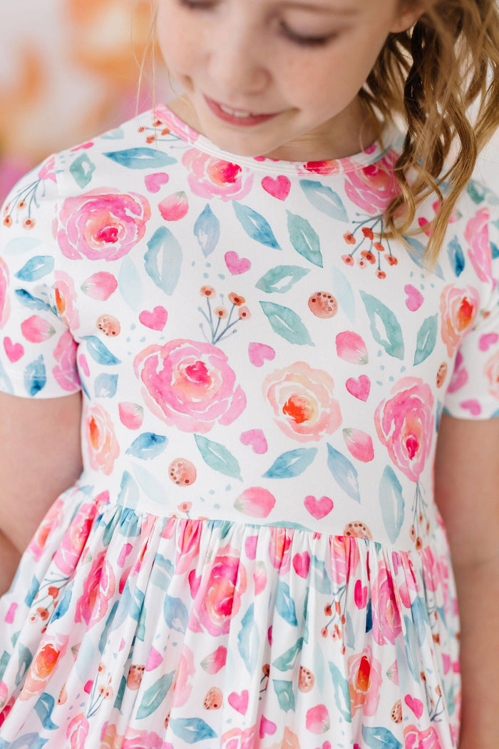 Rosettes S/S Pocket Twirl Dress-Mila & Rose ®