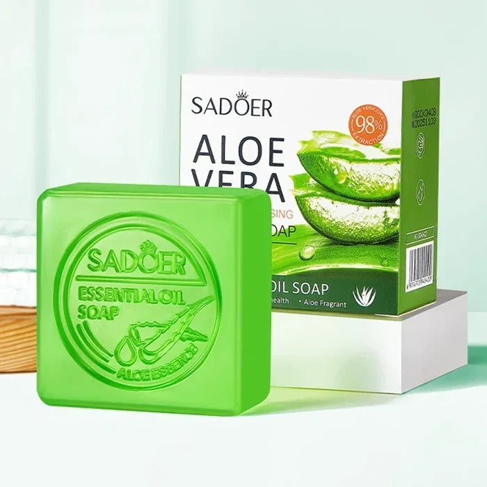 SADOER Aloe Facial Soap Face Wash Foam Facial Cleanser Bar