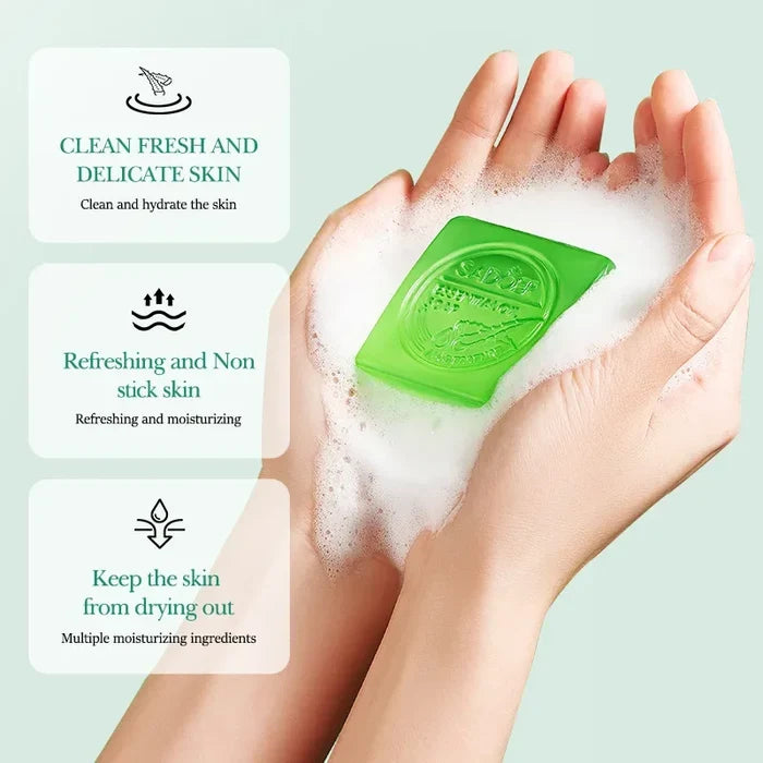 SADOER Aloe Facial Soap Face Wash Foam Facial Cleanser Bar