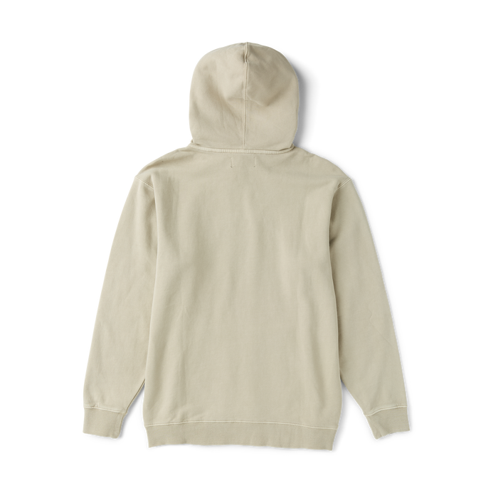 Close-up of a white hoodie featuring a distinctive sleeve, hood, and pocket design, perfect for outdoor adventures and travel.