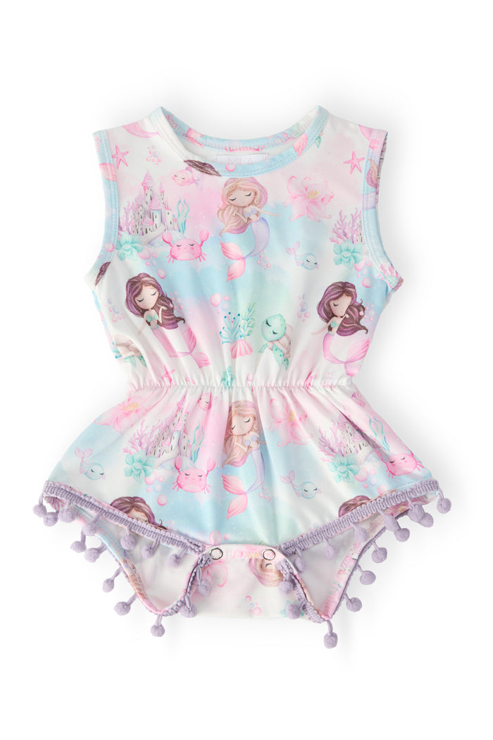 SALE Mermaid Fairytale Pom Pom Romper-Mila & Rose ®