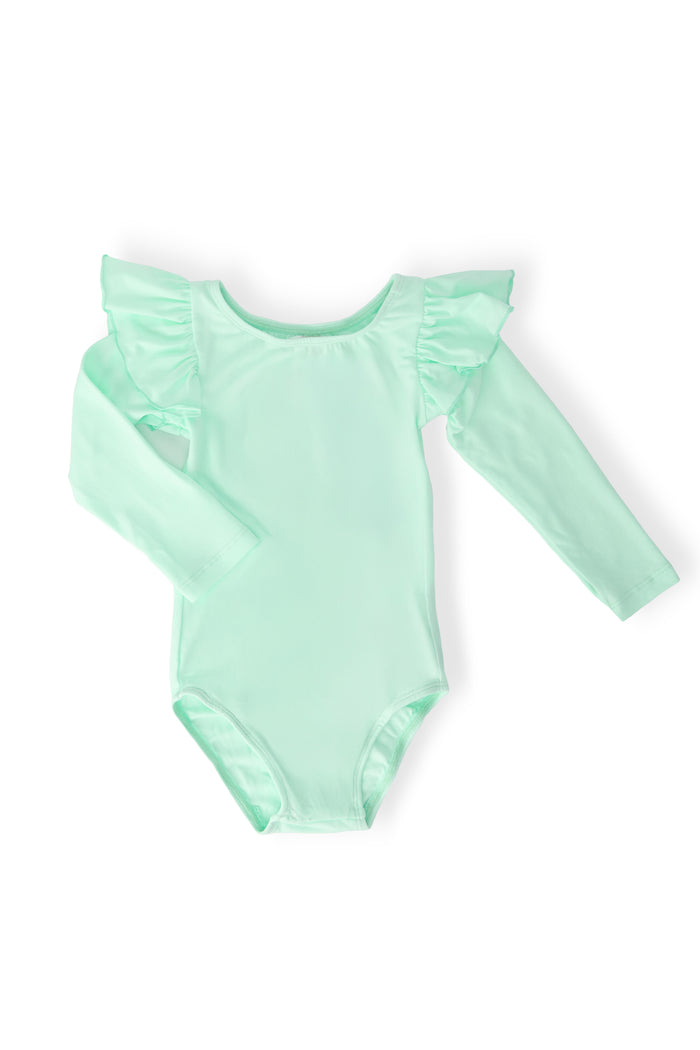 SALE Pastel Green L/S Flutter Sleeve Leotard-Mila & Rose ®