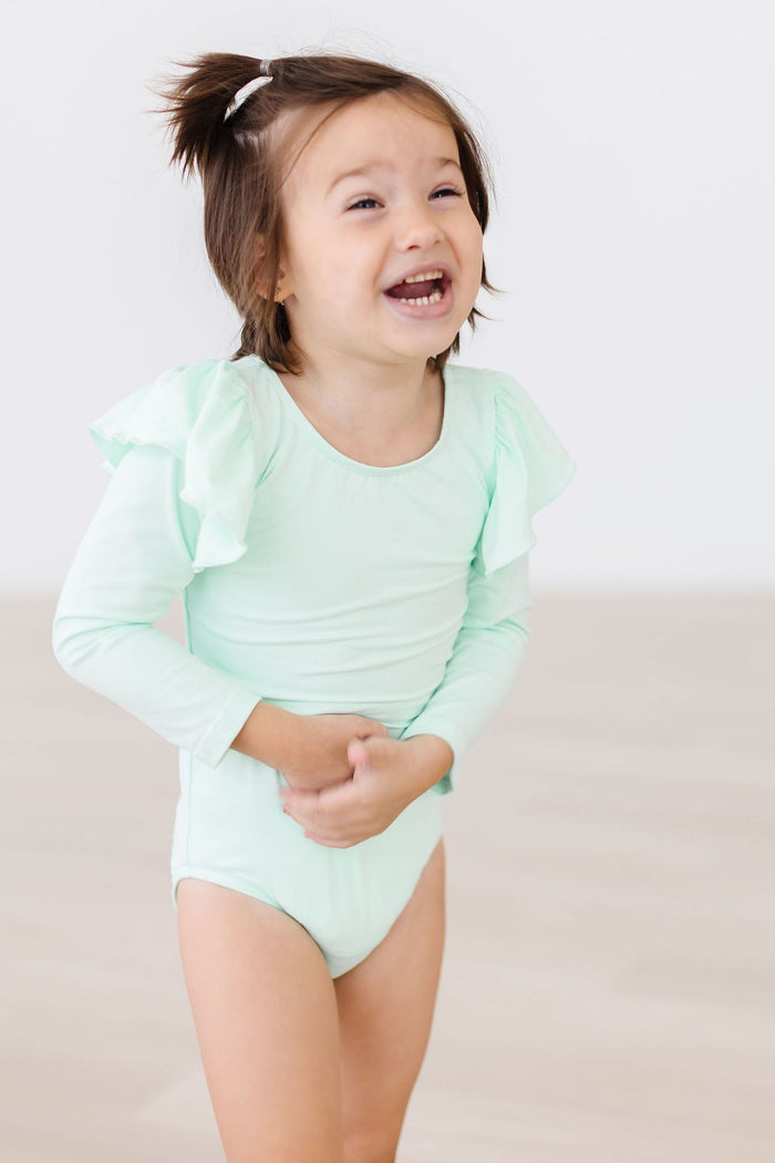 SALE Pastel Green L/S Flutter Sleeve Leotard-Mila & Rose ®