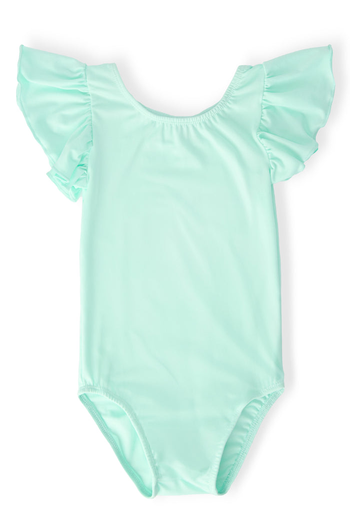 SALE Pastel Green S/S Flutter Sleeve Leotard-Mila & Rose ®