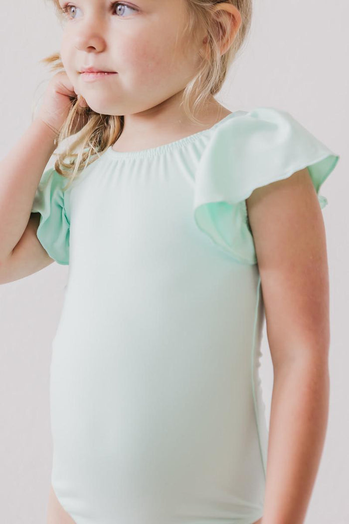 SALE Pastel Green S/S Flutter Sleeve Leotard-Mila & Rose ®