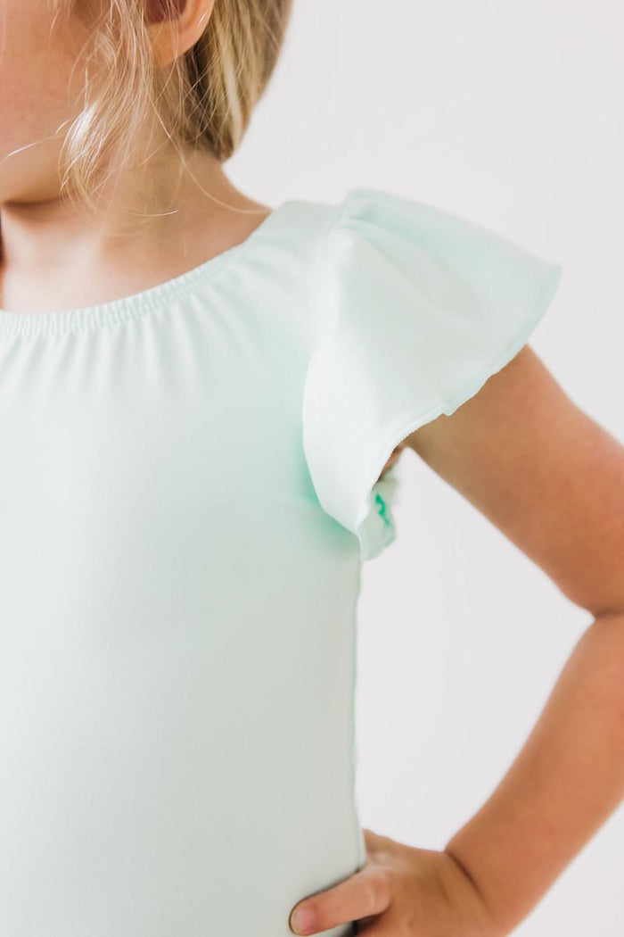 SALE Pastel Green S/S Flutter Sleeve Leotard-Mila & Rose ®