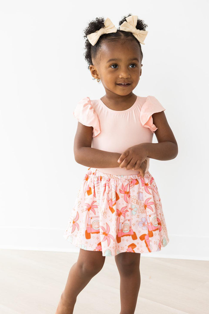 SALE Peach S/S Flutter Sleeve Leotard-Mila & Rose ®