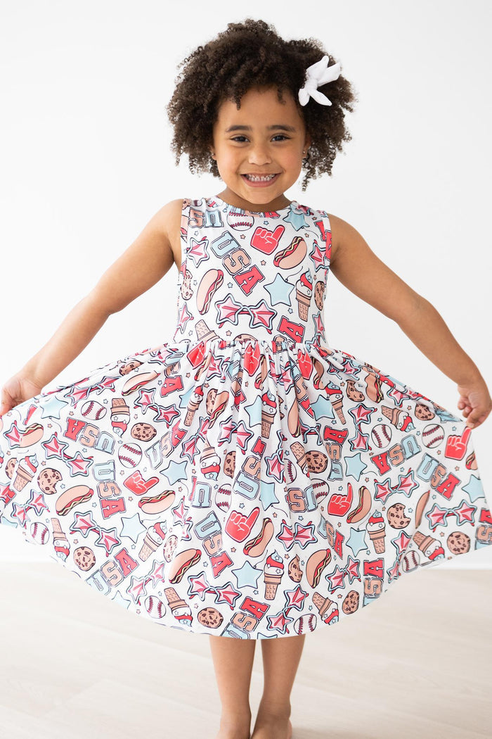 SALE Red, White & BBQ Tank Twirl Dress-Mila & Rose ®