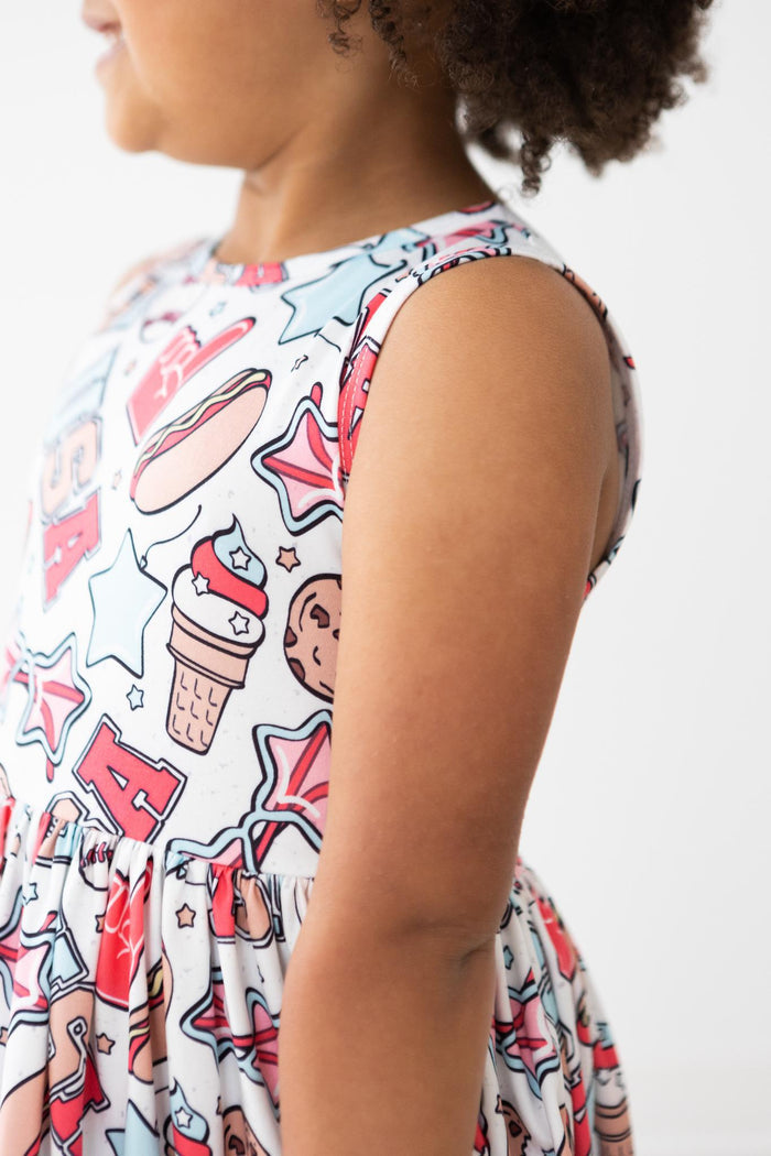 SALE Red, White & BBQ Tank Twirl Dress-Mila & Rose ®