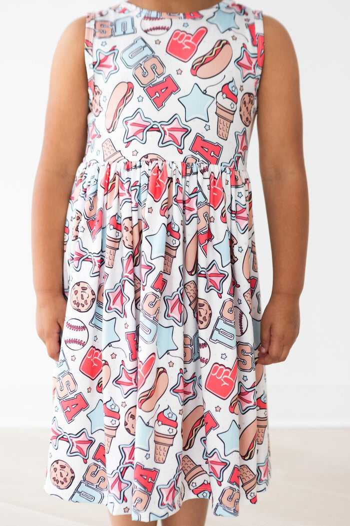 SALE Red, White & BBQ Tank Twirl Dress-Mila & Rose ®