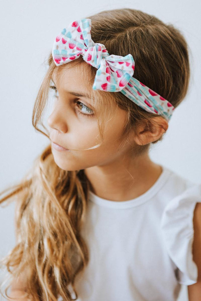 SALE Red, White & Cute Nylon Bow Headwrap-Mila & Rose ®