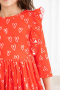 SALE Roses are Red Ruffle Twirl Dress-Mila & Rose ®
