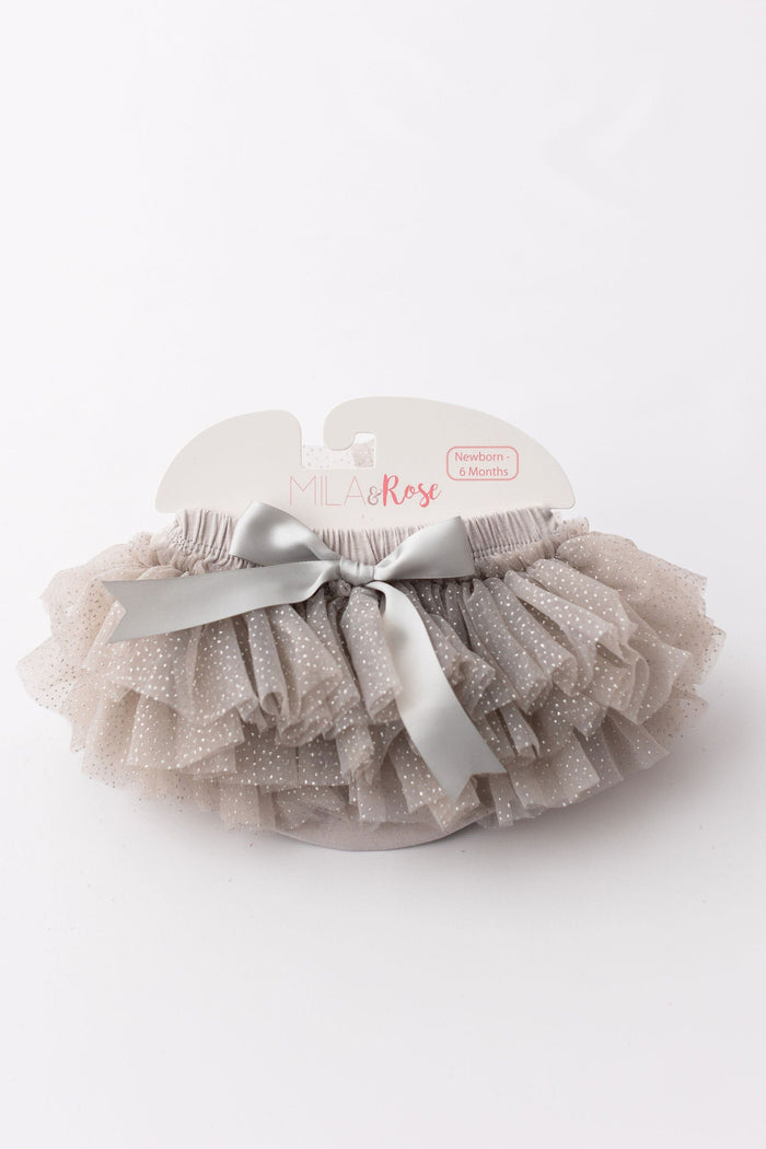 SALE Silver Glitter Ruffle Tutu Bloomer-Mila & Rose ®