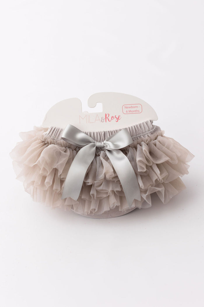 SALE Silver Ruffle Tutu Bloomer-Mila & Rose ®