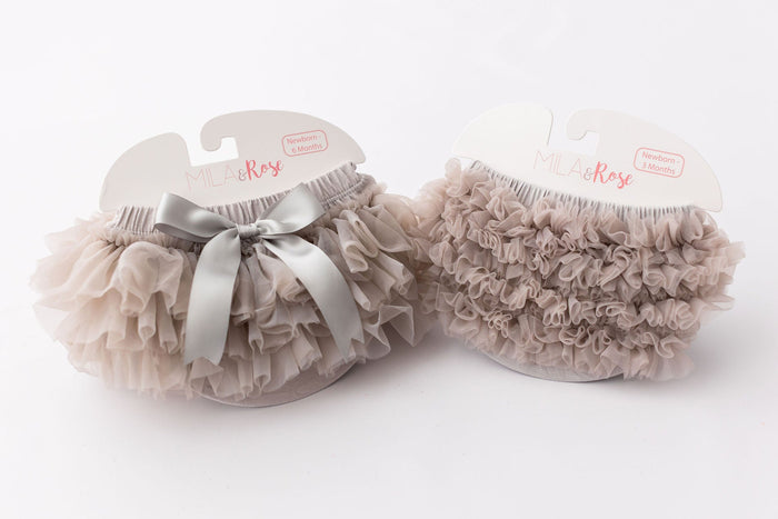 SALE Silver Ruffle Tutu Bloomer-Mila & Rose ®