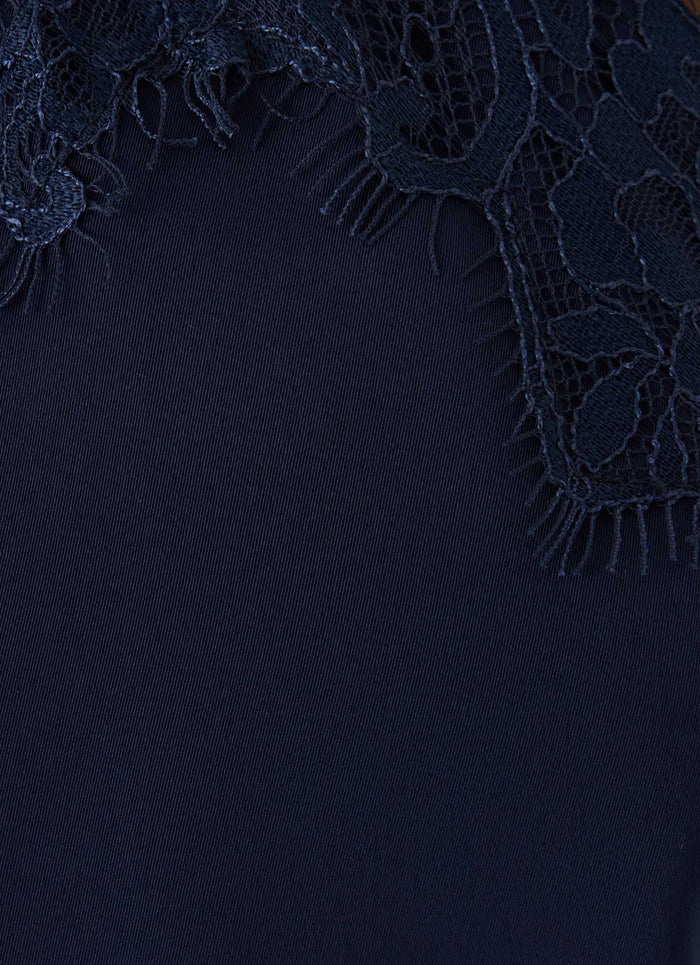 Samaria Halter Mini Dress - Navy
