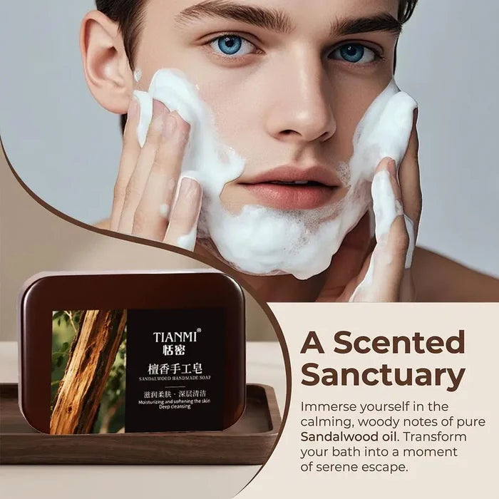 Sandalwood Soap Cleansing Soap, Handmade Plant Based Bar
