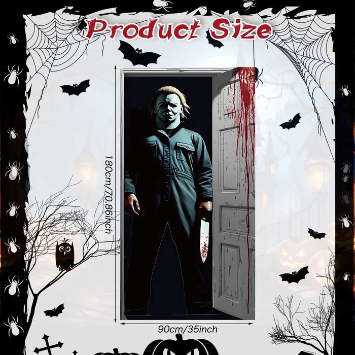 Scary Halloween Door Cover Halloween Door Banner