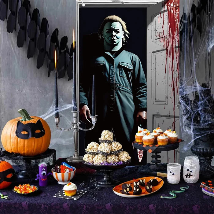 Scary Halloween Door Cover Halloween Door Banner