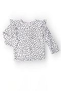 Scattered Dot L/S Ruffle Tee-Mila & Rose ®