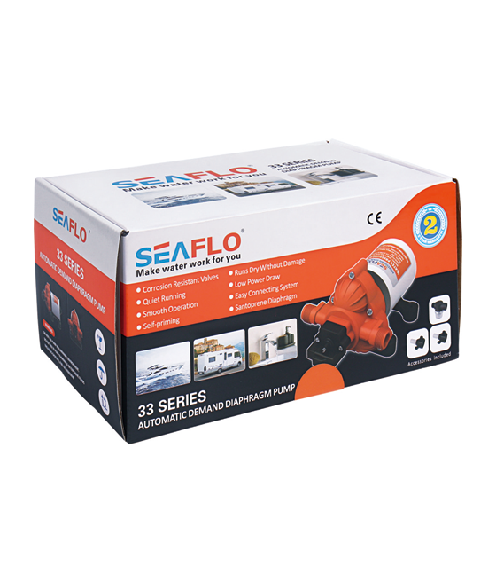 Seaflo 33 Series Water Pump Product Box - Retail Packaging | United RV Parts