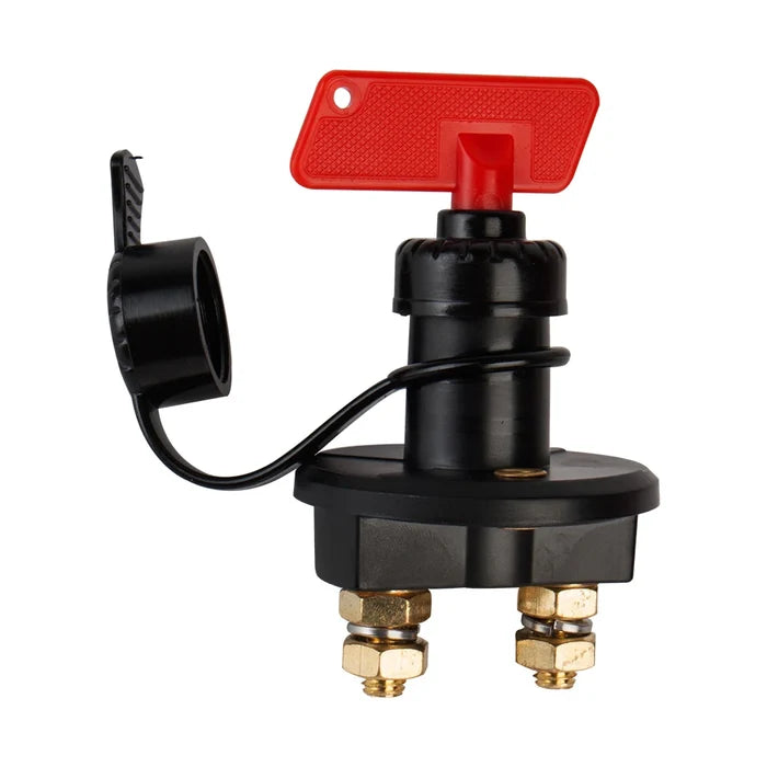 Seaflo SFBIS2-01 RV Battery Disconnect Switch with Red Removable Key - Front Angle | United RV Parts