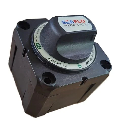 Black Seaflo SFCBS-300-402 RV Battery Disconnect Switch 900A - Side Angle | United RV Parts