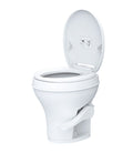 White Plastic Seaflo SFRTPH-01-01 Residential Height RV Toilet - Front View | United RV Parts