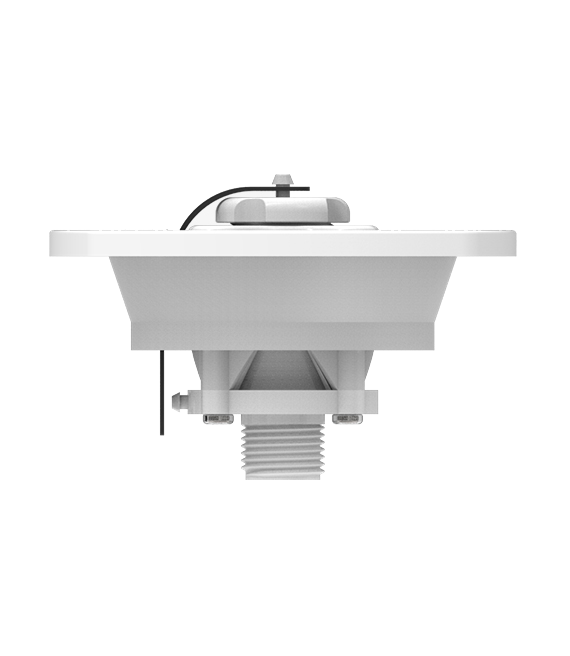 White Seaflo RV Water Inlet SFWI1-01 - Side Profile, Threaded Fitting & Wiring | United RV Parts