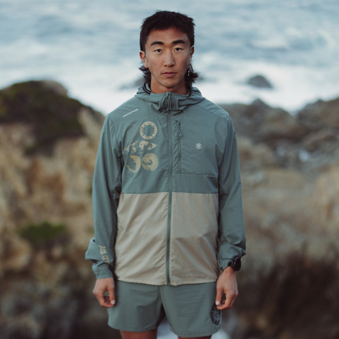 Roark Secondwind 3.0 lightweight windbreaker jacket with hood, designed for adventure and travel