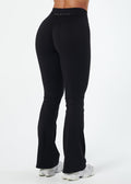 SERENE INVISIBLE SCRUNCH FLARES - BLACK