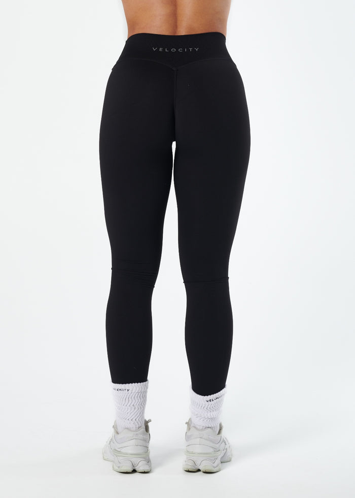 SERENE INVISIBLE SCRUNCH LEGGINGS - BLACK