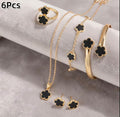 Set Joyería Flores Negras