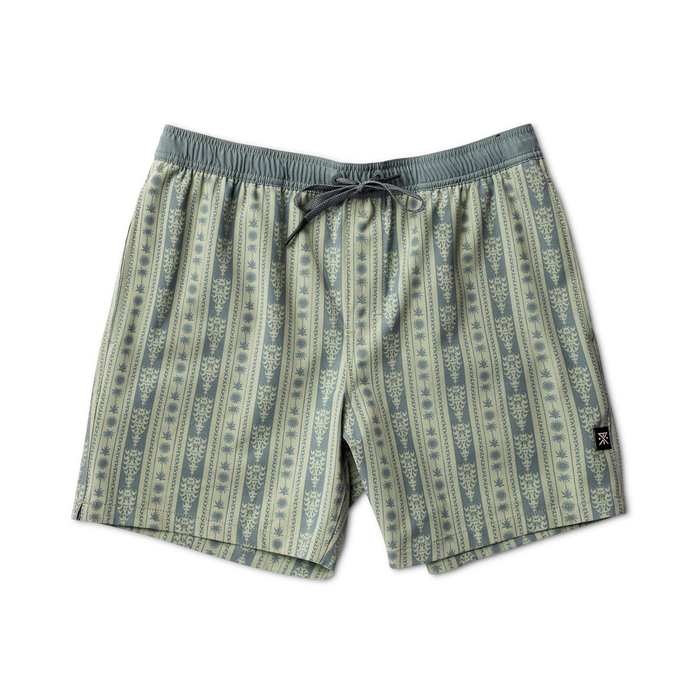 Assorted Roark boardshorts and trunks designed for adventure and travel displayed on a bright, clean background