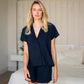 Classic pajama top women || Navy blue