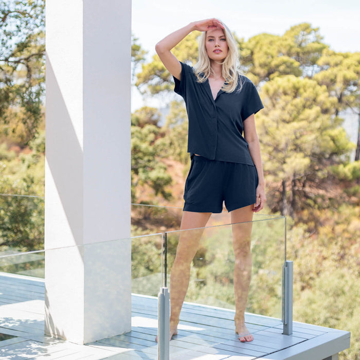 Classic pajama top women || Navy blue