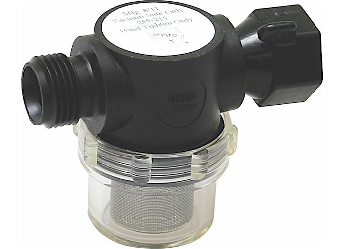 SHURflo 255-315 Swivel Strainer 1/2 Inch NPSM RV Fresh Water Pump Inlet Filter - Front View | United RV Parts