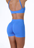 SIGNATURE INVISIBLE SCRUNCH SHORTS - SAPPHIRE