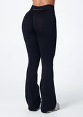 SIGNATURE SCRUNCH FLARES - LIQUORICE