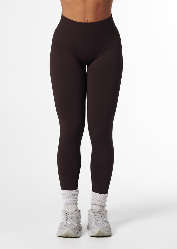 SIGNATURE SCRUNCH LEGGINGS - ESPRESSO
