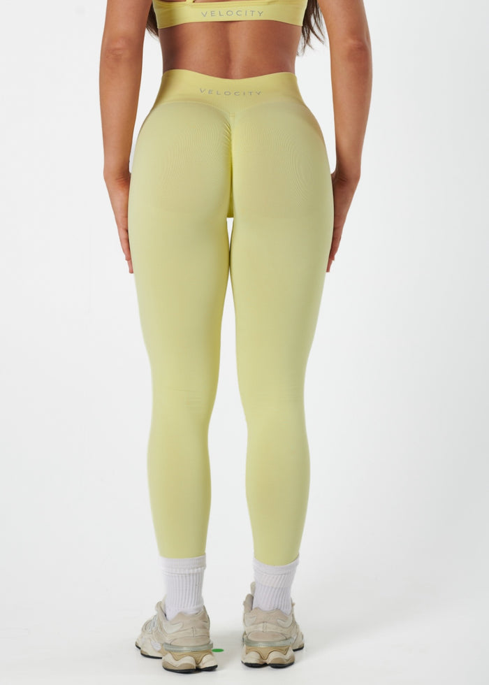 SIGNATURE SCRUNCH LEGGINGS - LEMON SORBET