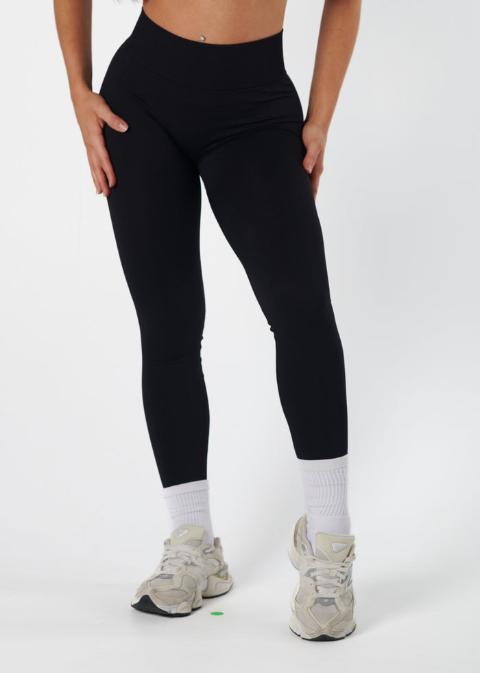 SIGNATURE SCRUNCH LEGGINGS - LIQUORICE