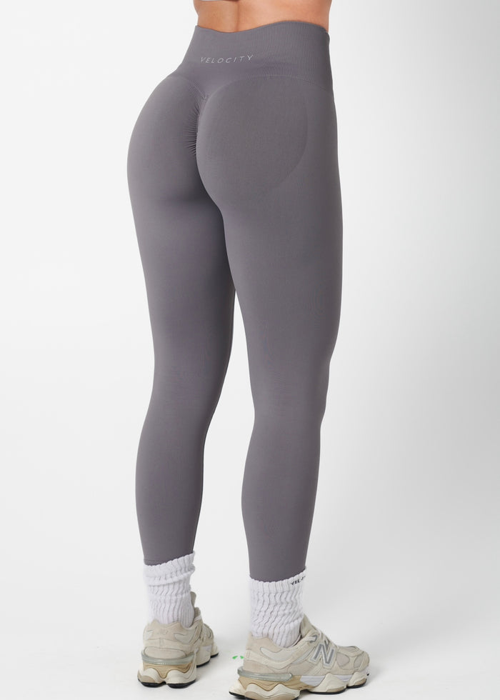 SIGNATURE SCRUNCH LEGGINGS HIGH RISE - GREY