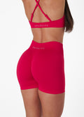 SIGNATURE SCRUNCH SHORTS - CHERRY