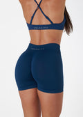 SIGNATURE SCRUNCH SHORTS - DEEP BLUE