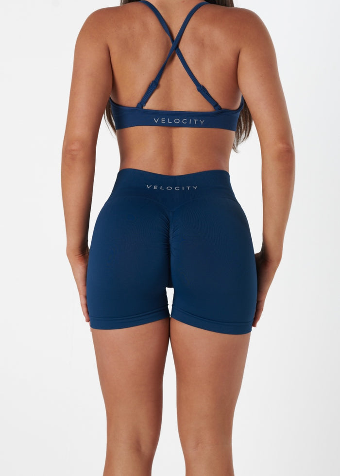 SIGNATURE SCRUNCH SHORTS - DEEP BLUE