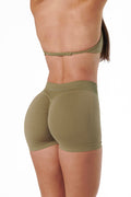 SIGNATURE SCRUNCH SHORTS MINI - MATCHA