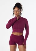SIGNATURE SEAMLESS ZIP - BERRY