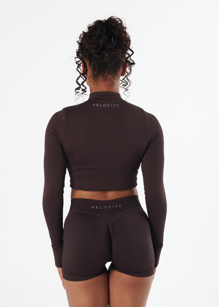 SIGNATURE SEAMLESS ZIP - ESPRESSO